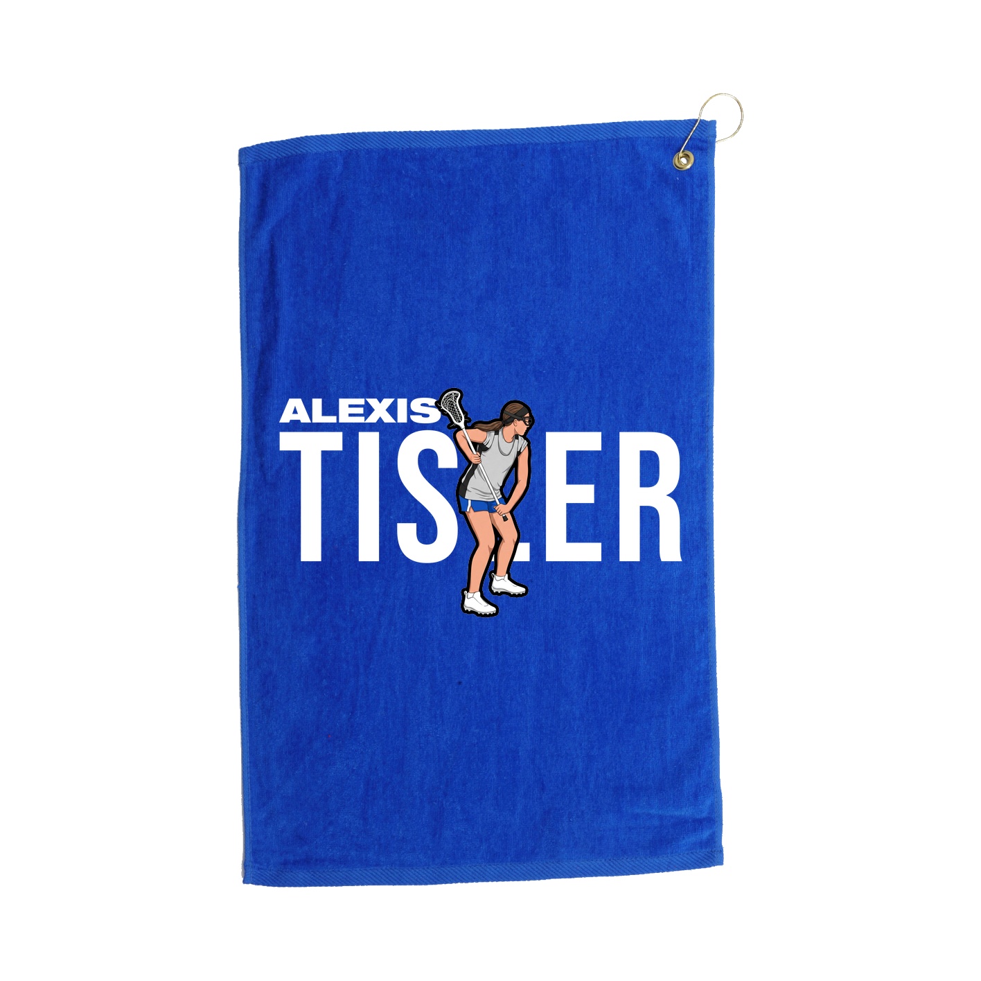 Golf Towel — Player Name in Royal