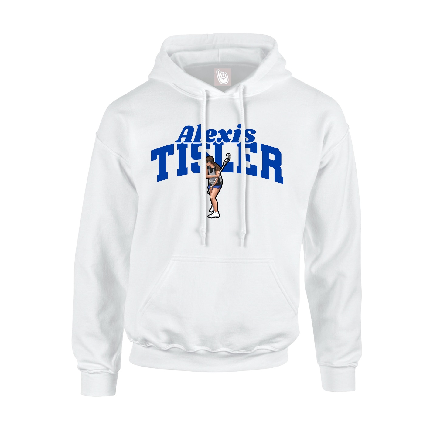 Youth Hoodie — Signature Arch in White