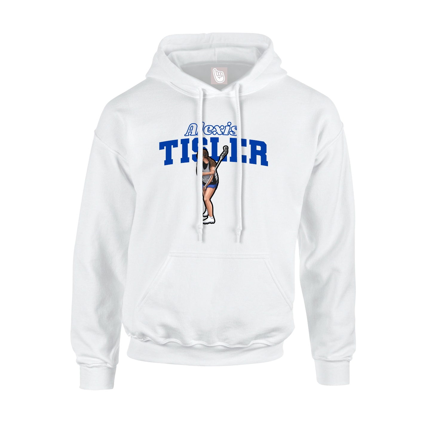 Hoodie — Name Arch in White