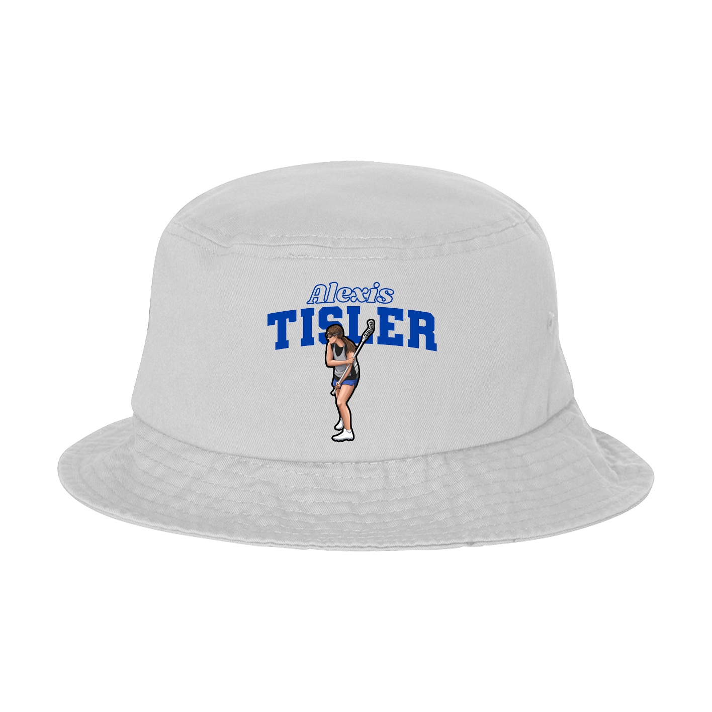 Bucket Cap — Name Arch in White