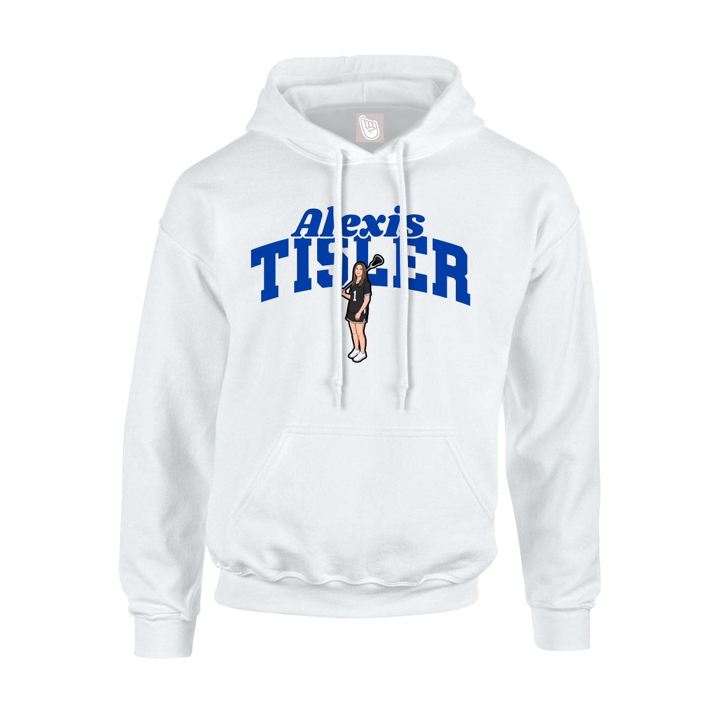 Youth Hoodie — Signature Arch in White