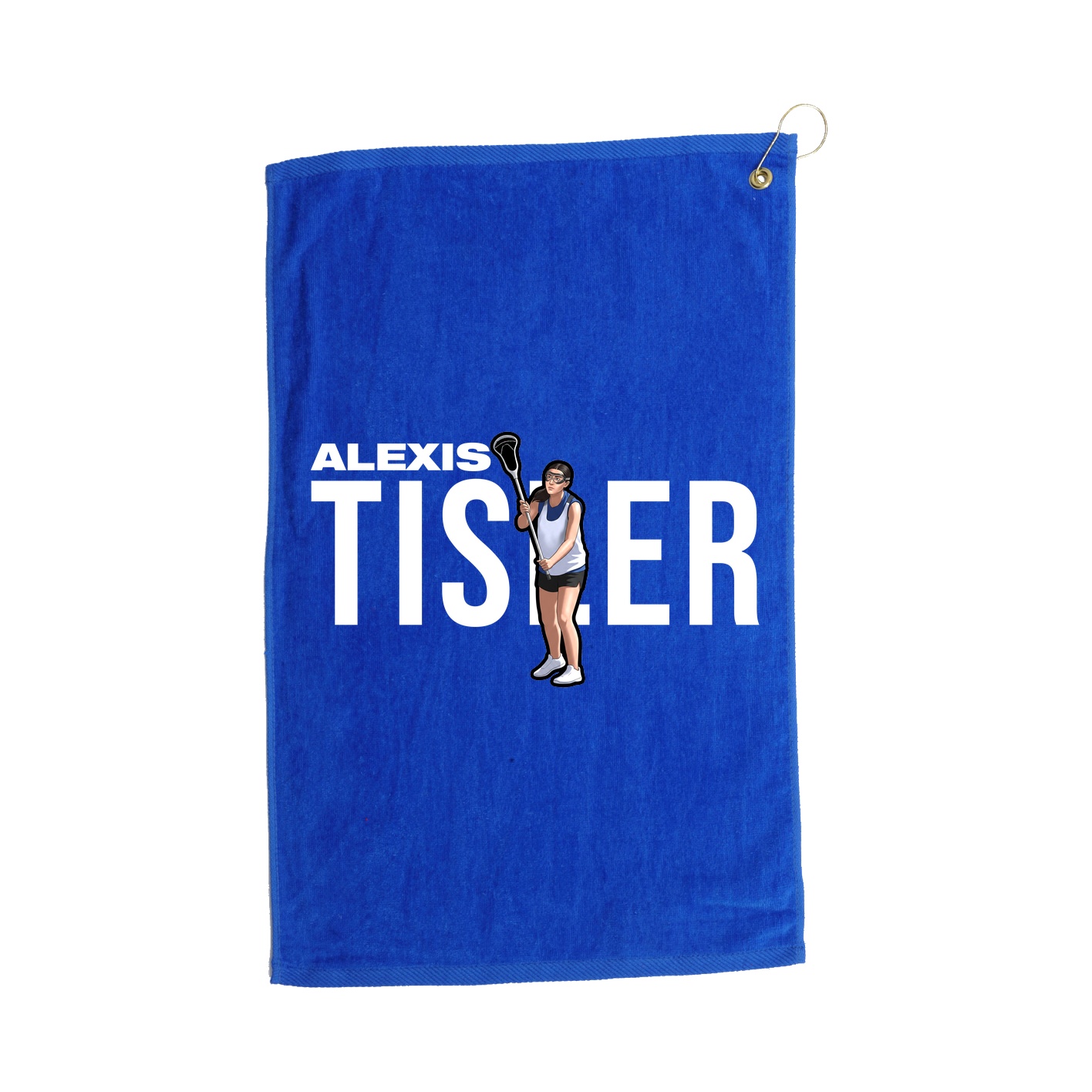 Golf Towel — Player Name in Royal