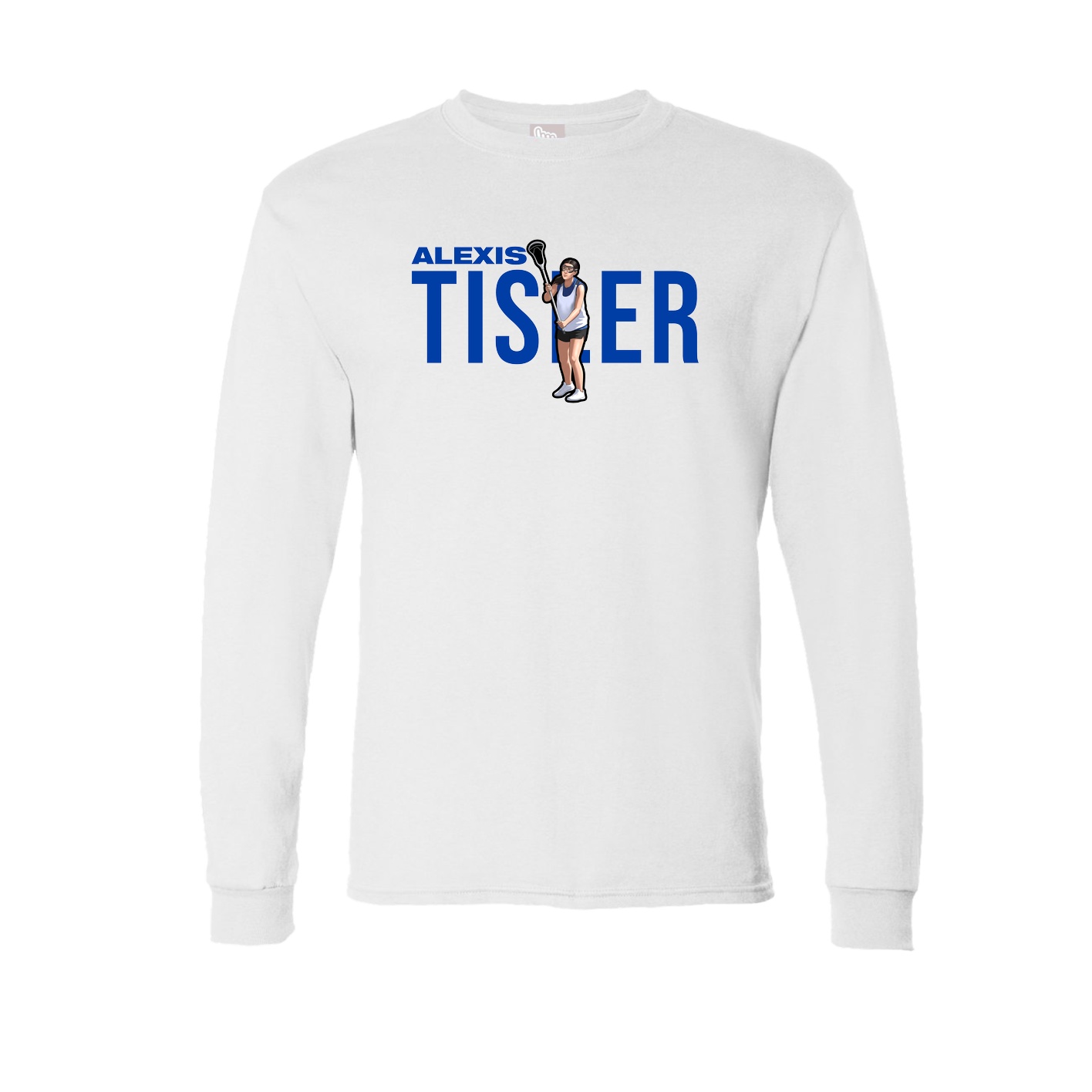 Long Sleeve Tee — Player Name in White