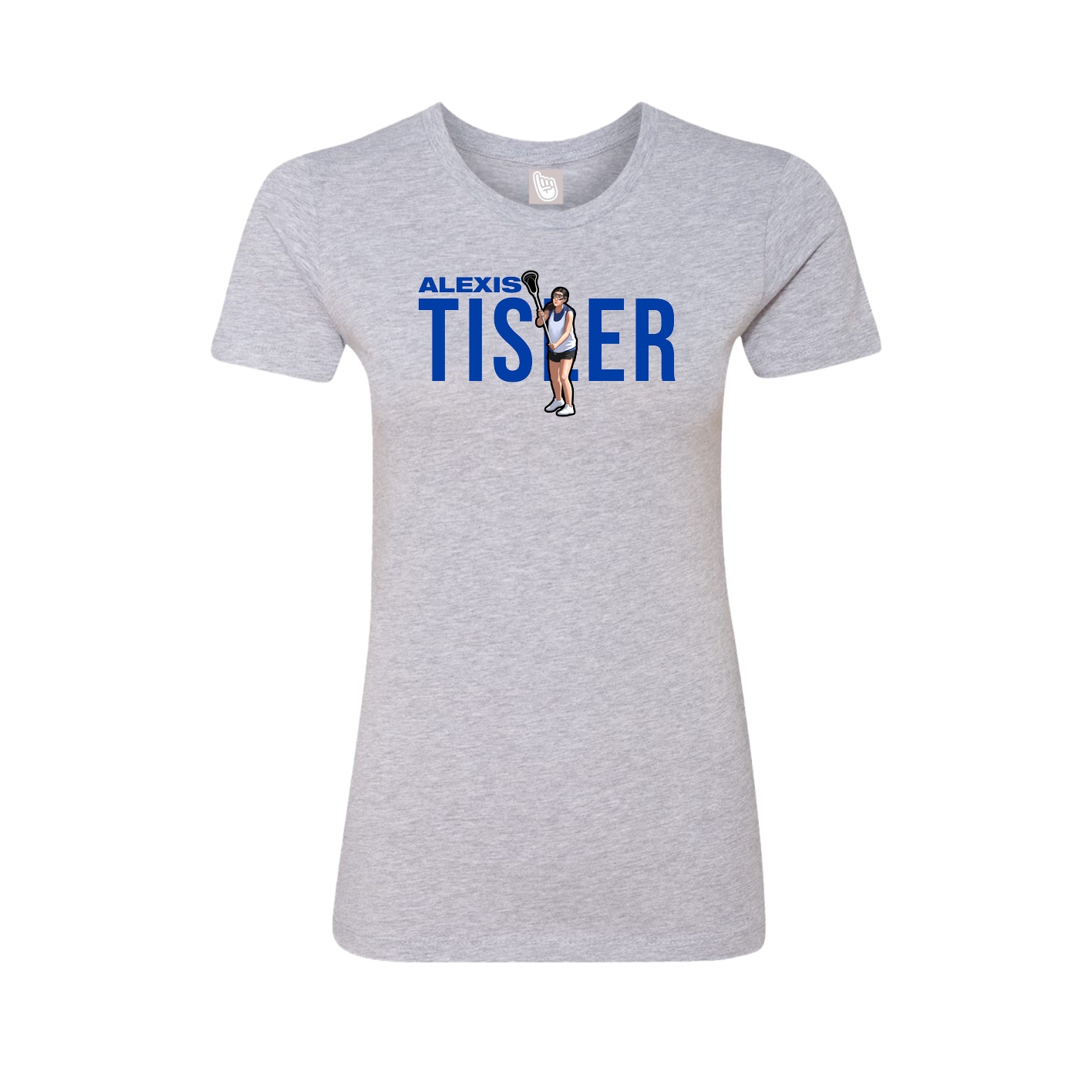 Womens Tee — Player Name in Grey