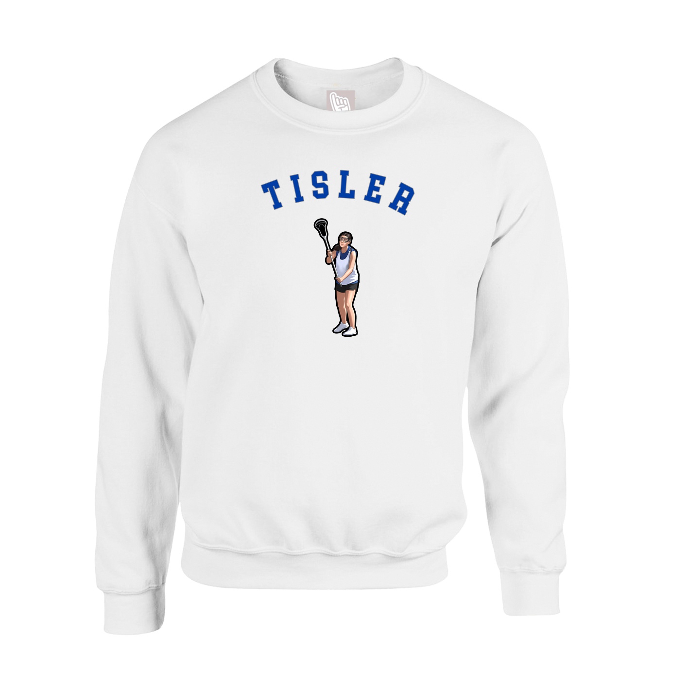 Fleece Crew — Shirsey Arch in White