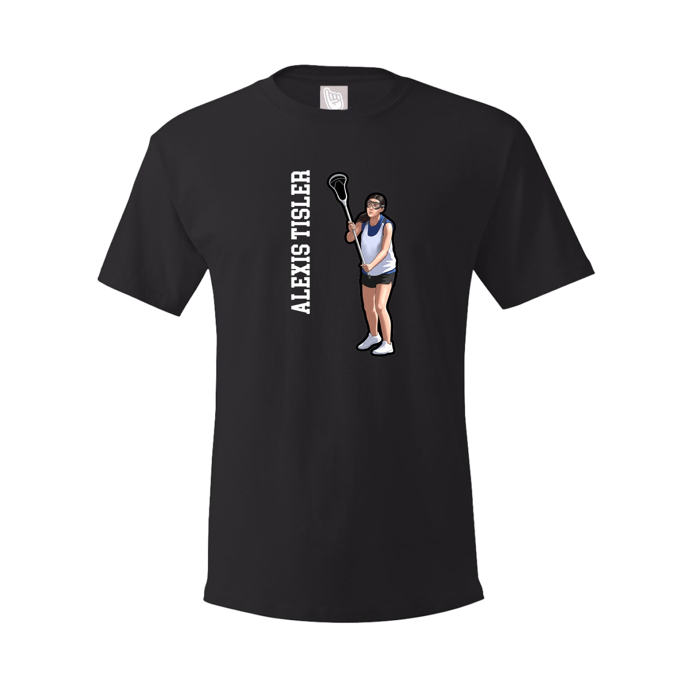 Youth Tee — Name Vertical in Black