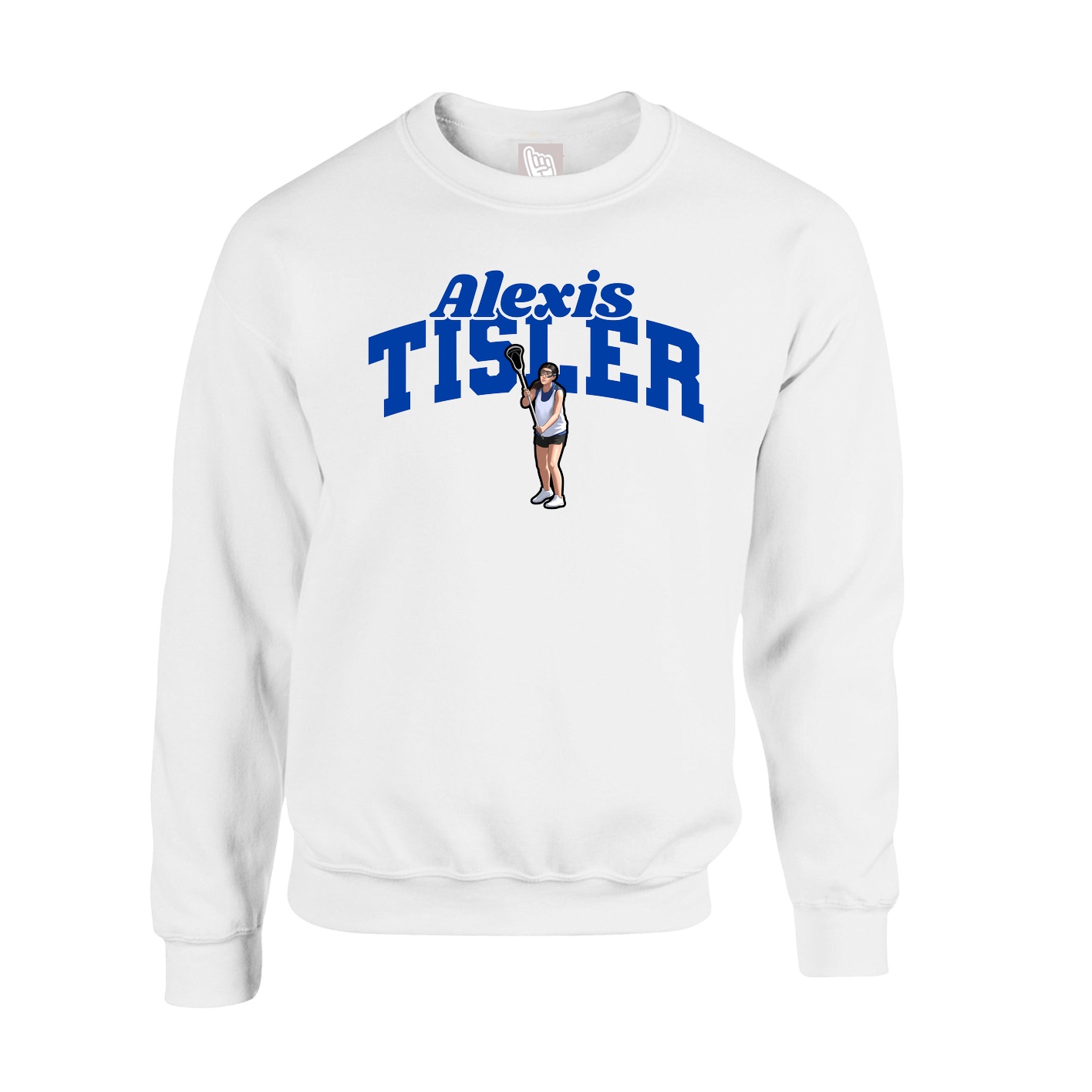 Fleece Crew — Signature Arch in White