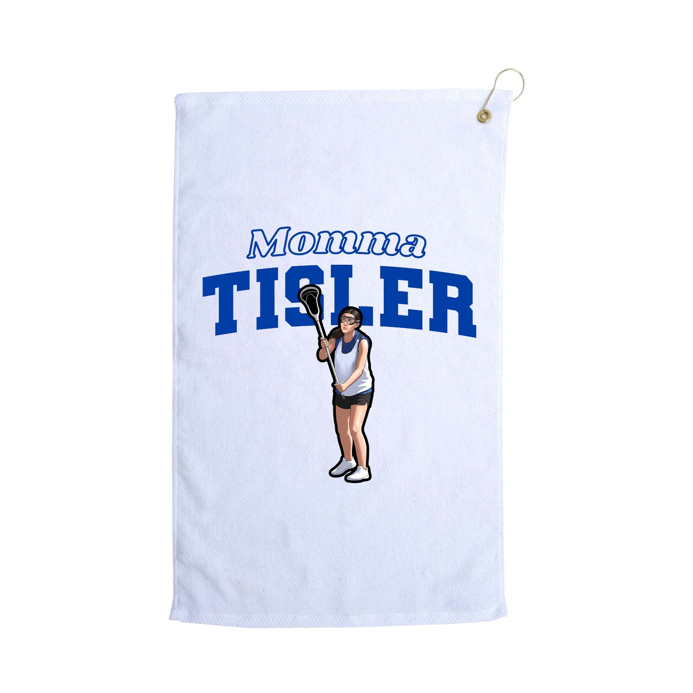 Golf Towel — Mothers Day Block in White