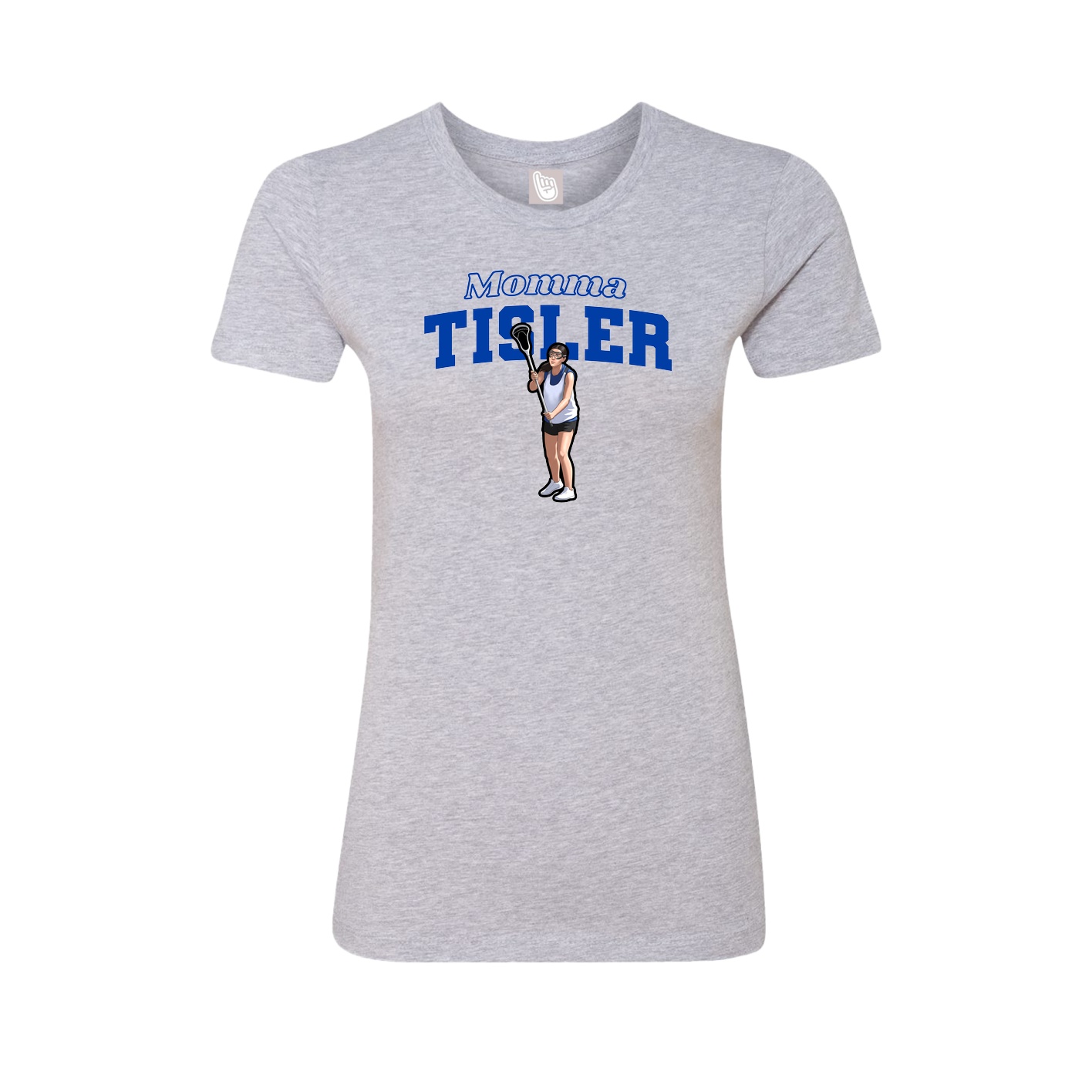 Womens Tee — Mothers Day Block in Grey