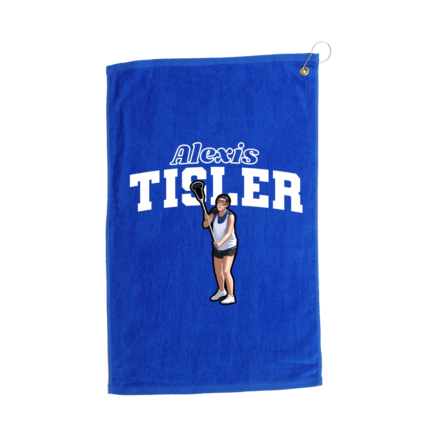 Golf Towel — Name Arch in Royal