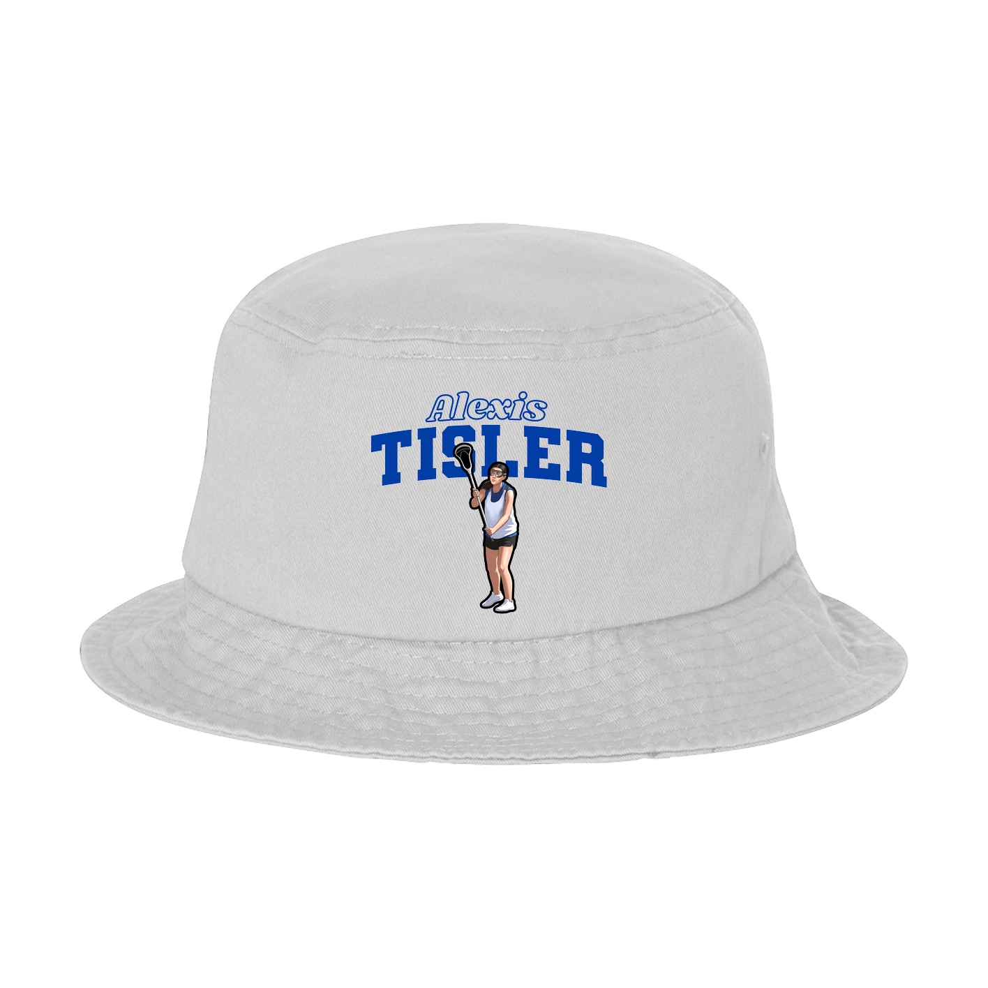 Bucket Cap — Name Arch in White