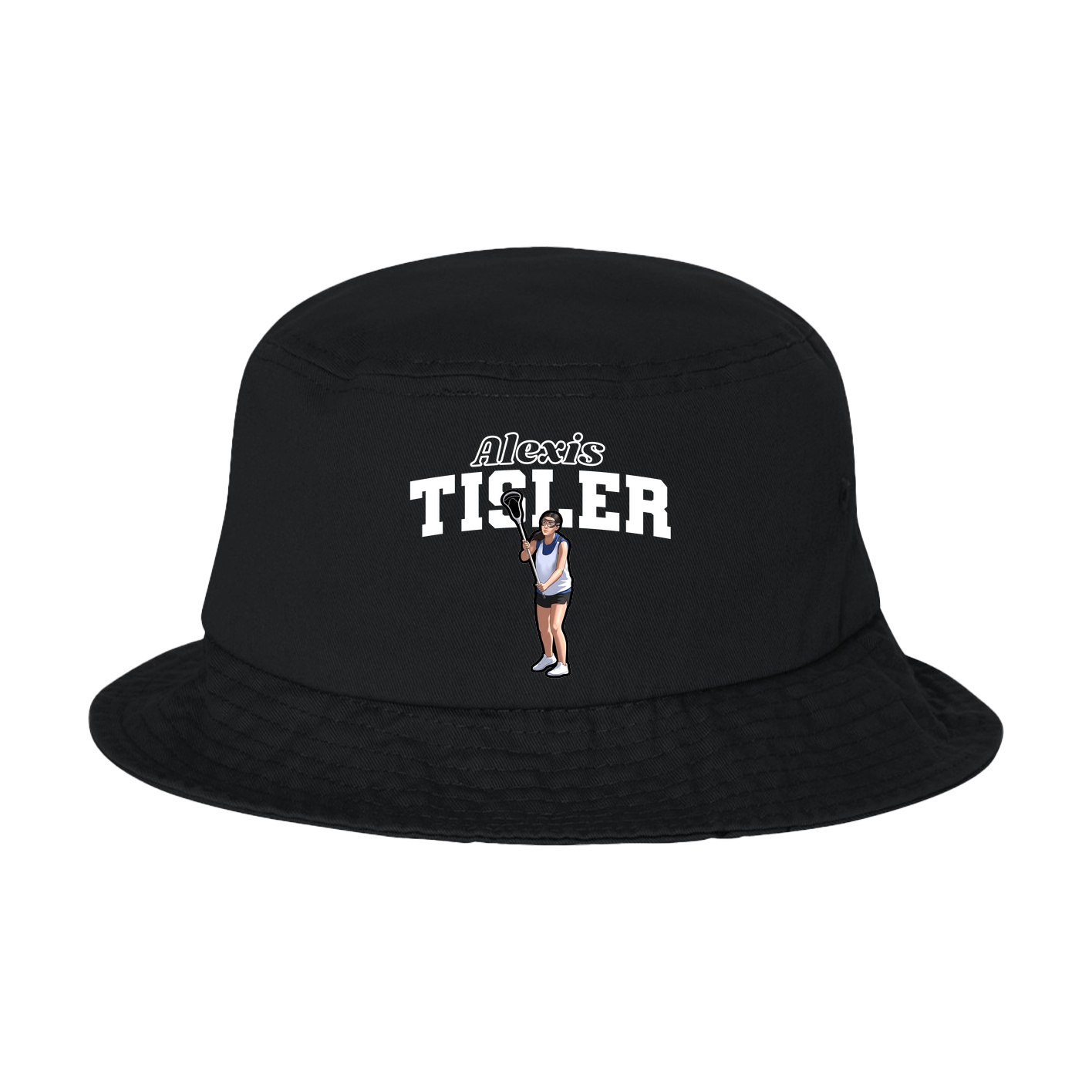 Bucket Cap — Name Arch in Black