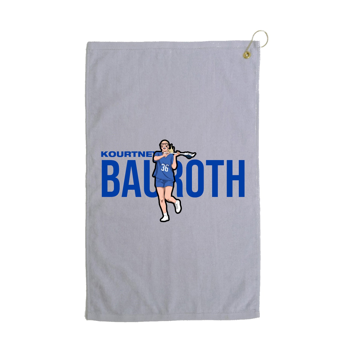 Golf Towel — Player Name in Grey