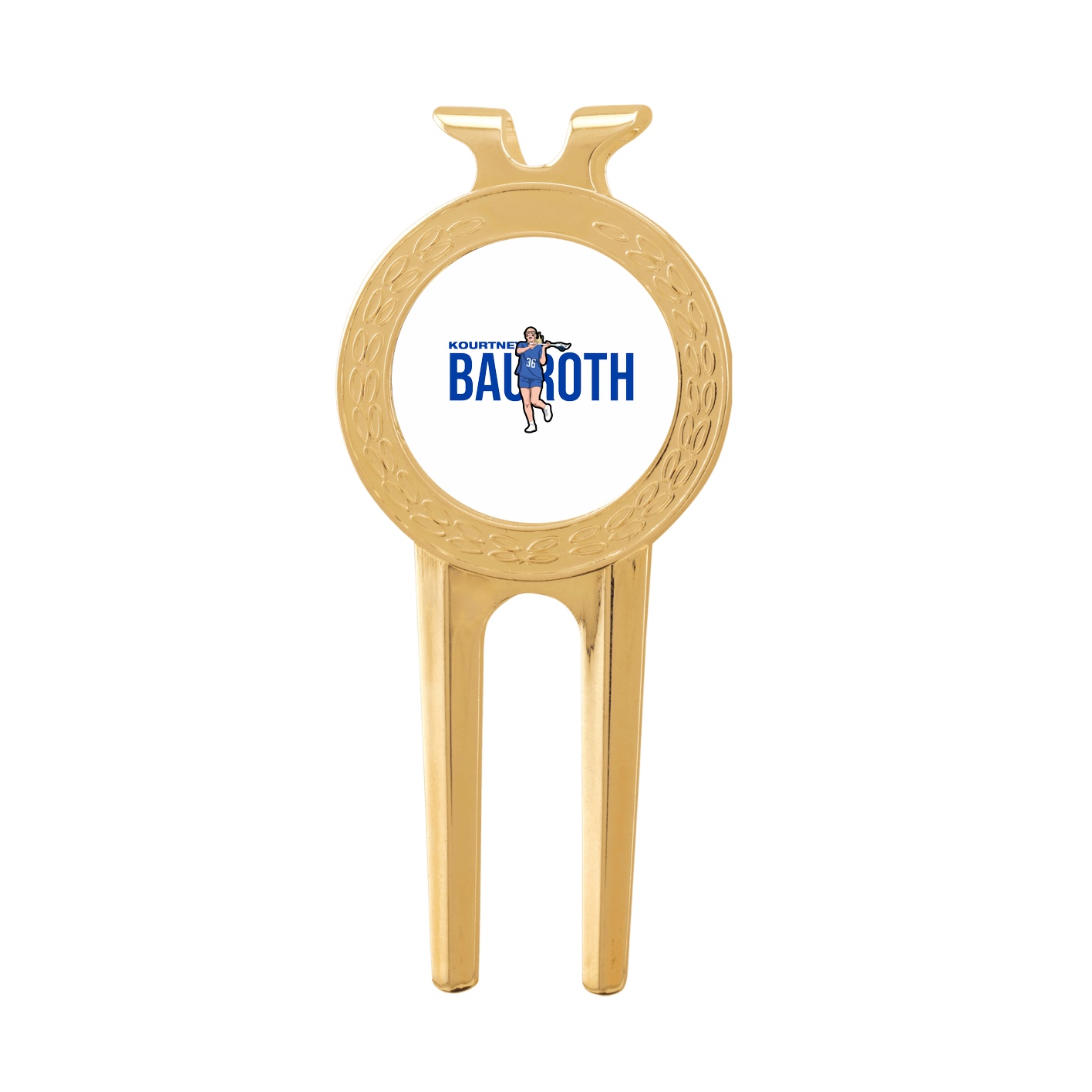Divot Tool with Ball Marker — Player Name in Classic