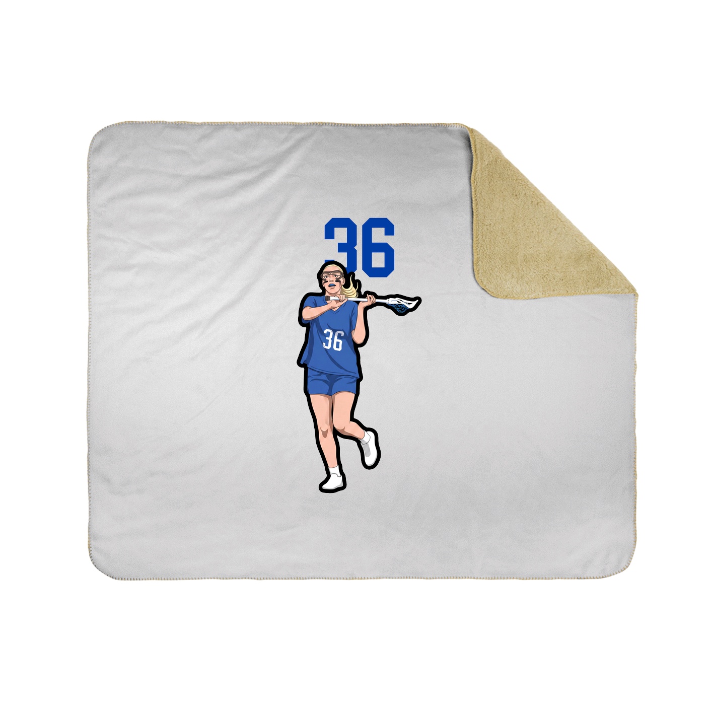 Throw Blanket — Number Top in White