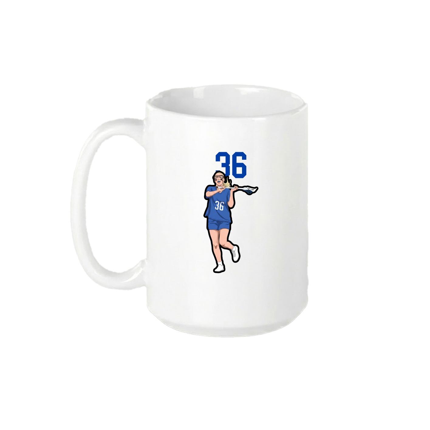 15oz Coffee Mug — Number Top in White