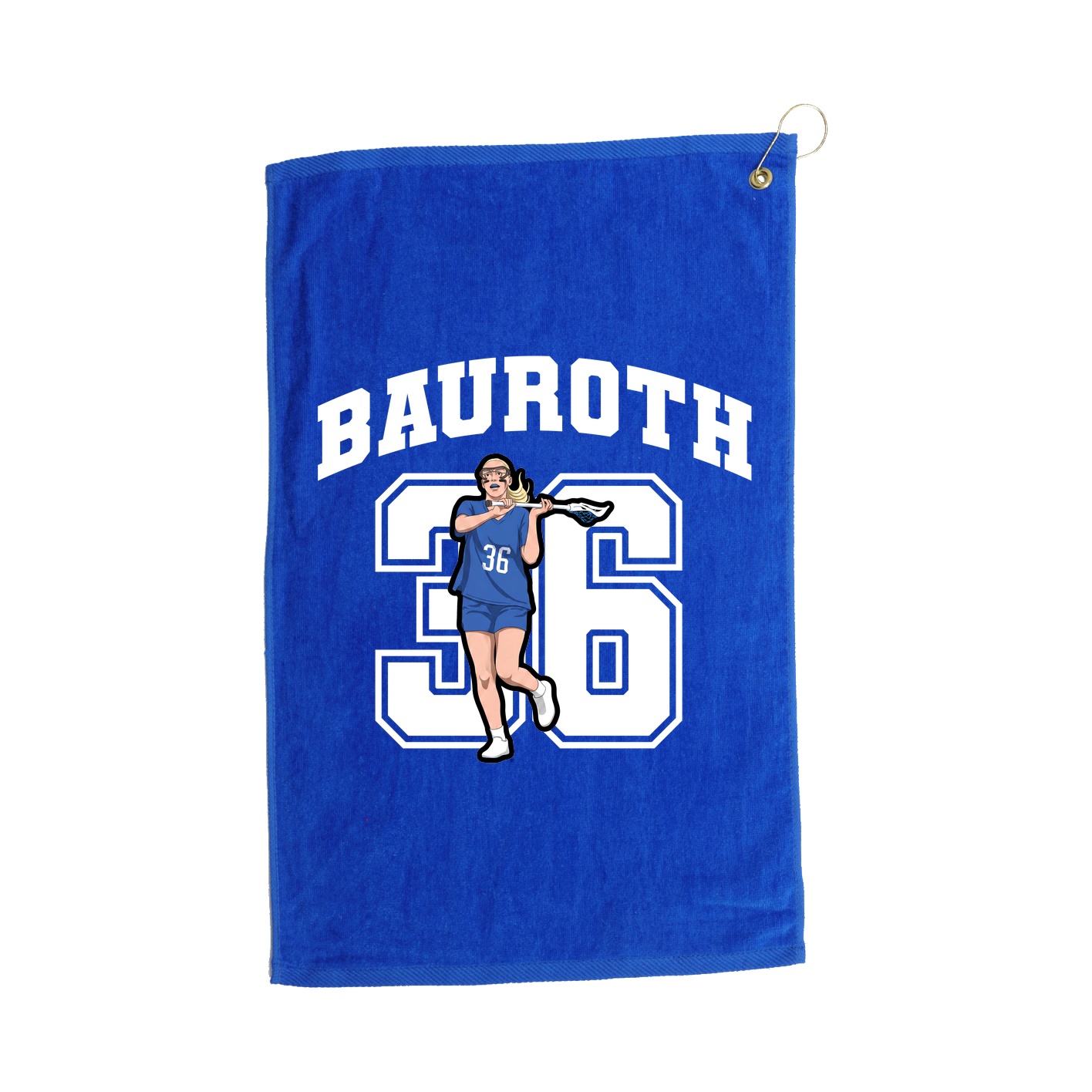 Golf Towel — Number in Royal