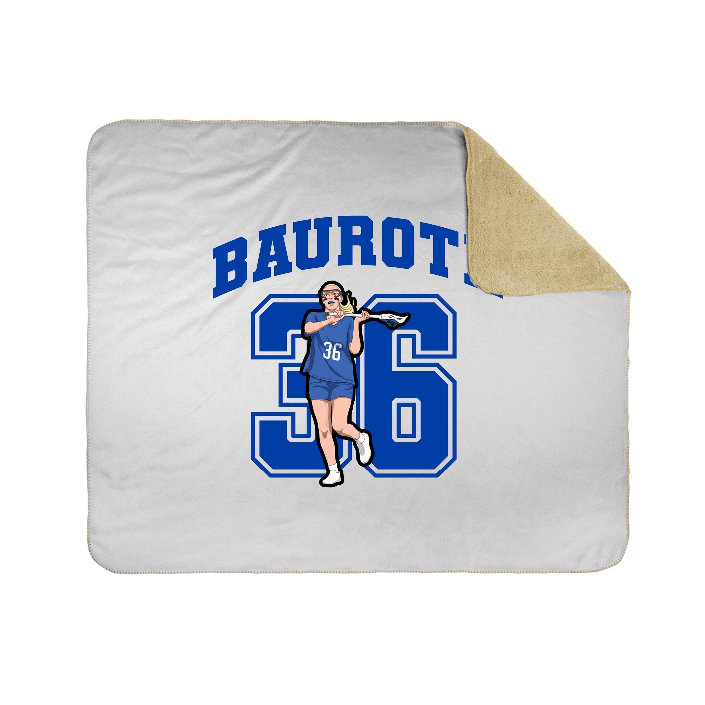 Throw Blanket — Number in White
