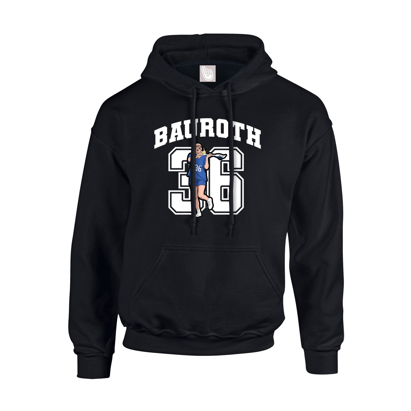 Hoodie — Number in Black
