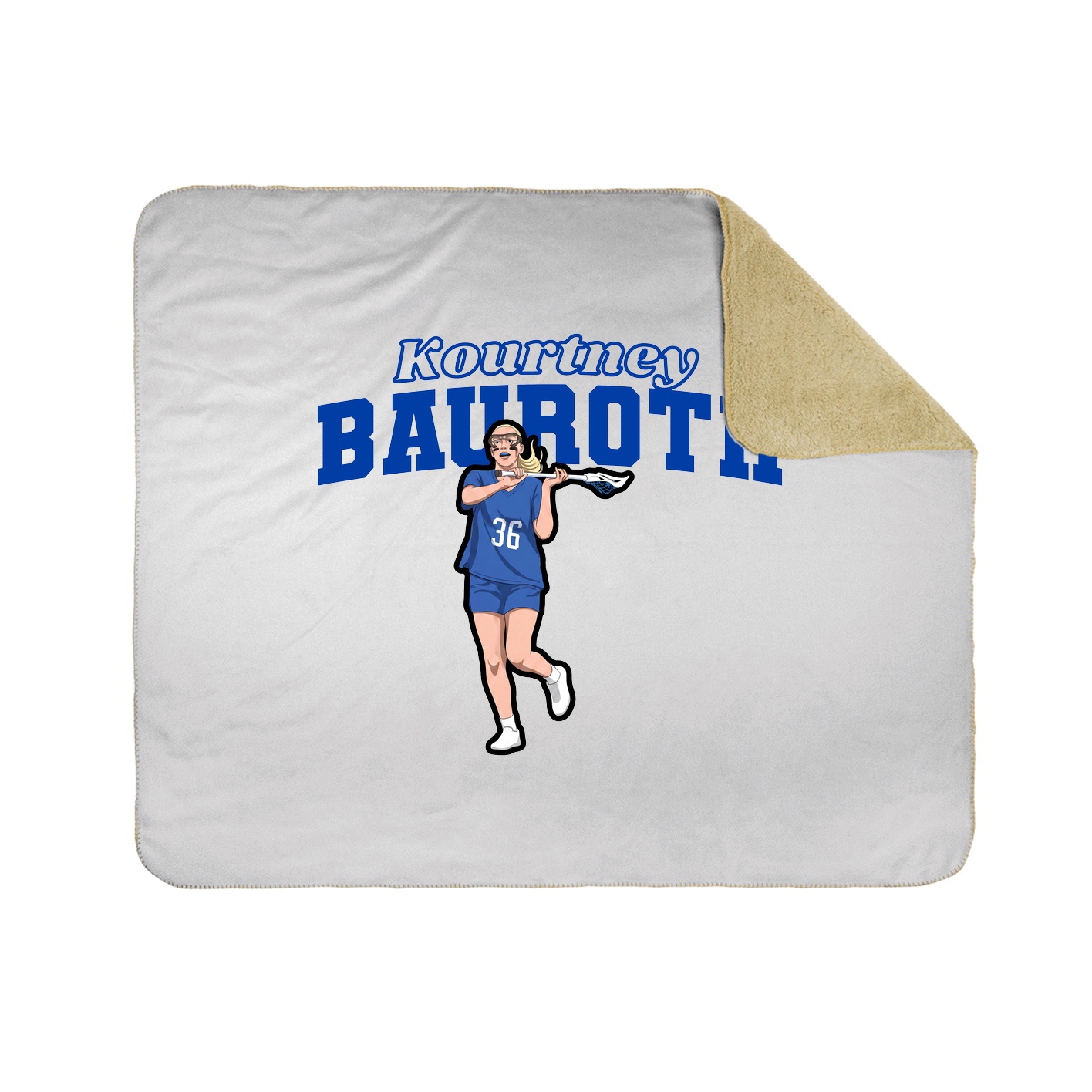 Throw Blanket — Name Arch in White