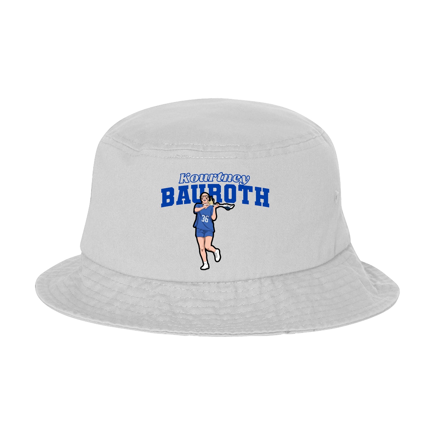 Bucket Cap — Name Arch in White