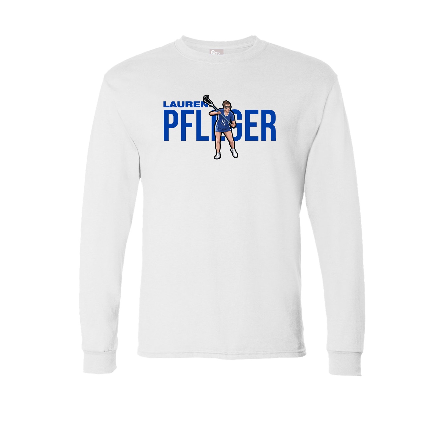 Long Sleeve Tee — Player Name in White