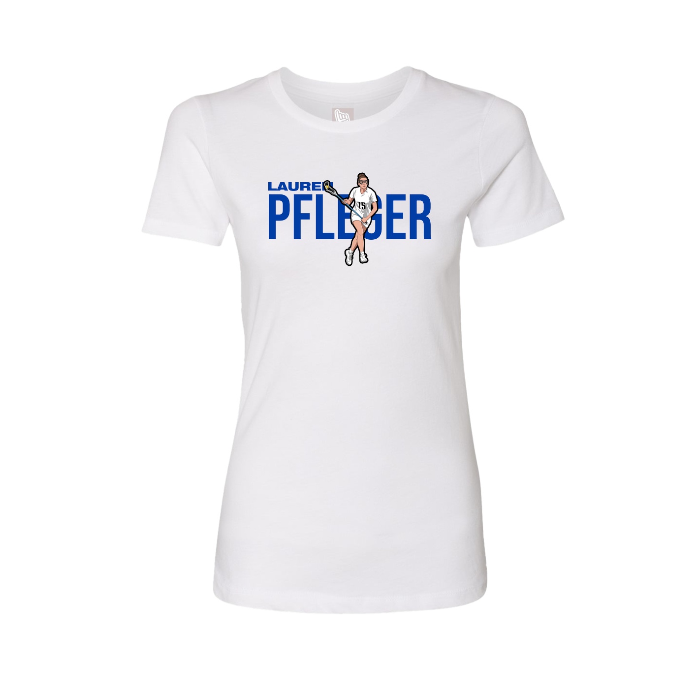 Fitted Women's Tee — Player Name in White
