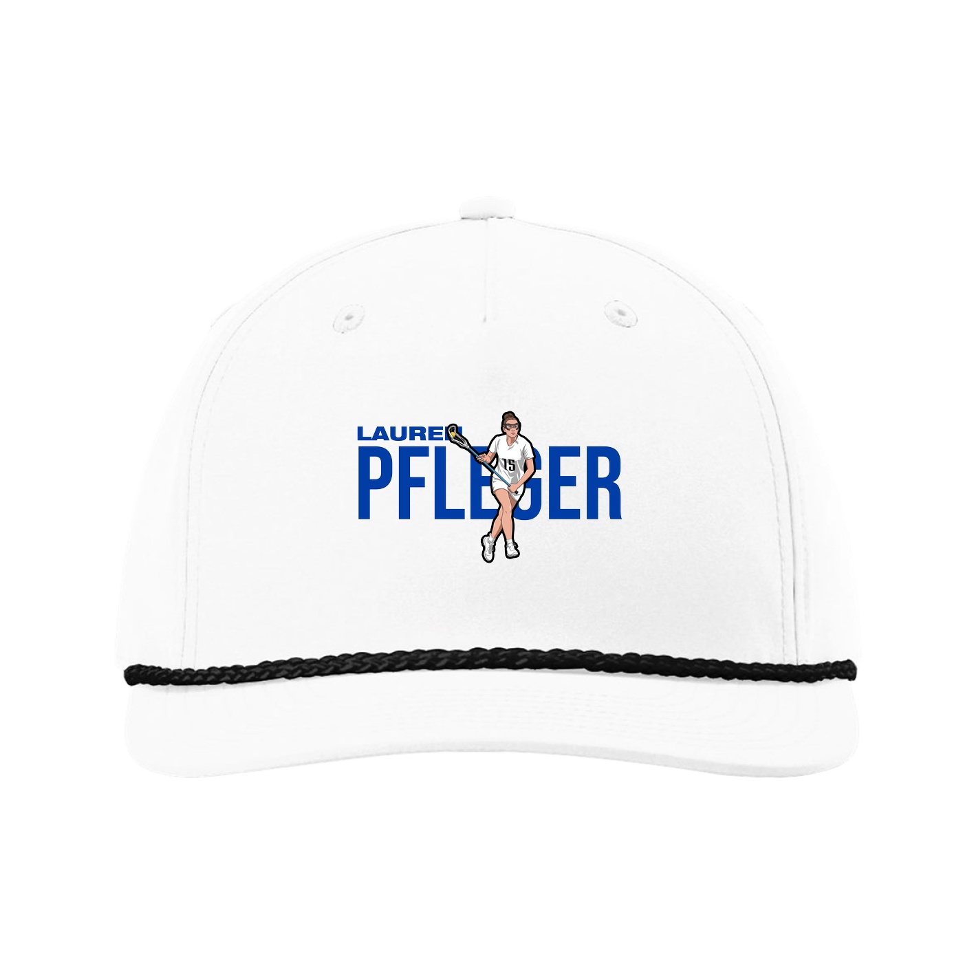 Five-Panel Classic Rope Cap — Player Name in White