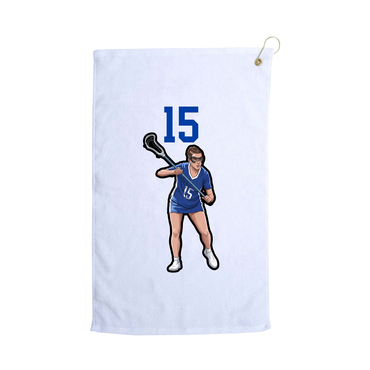 Golf Towel — Number Top in White