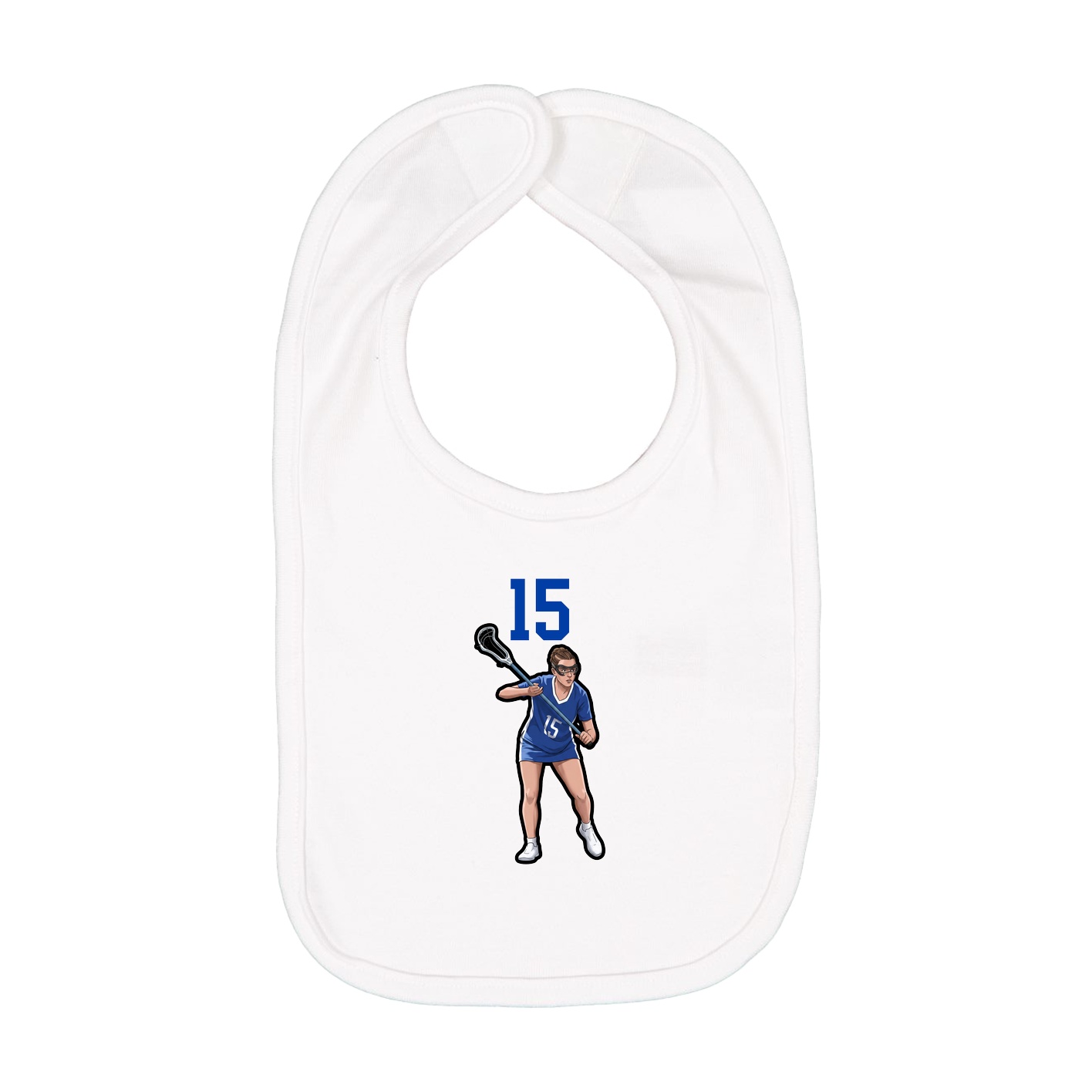 Infant Bib — Number Top in White