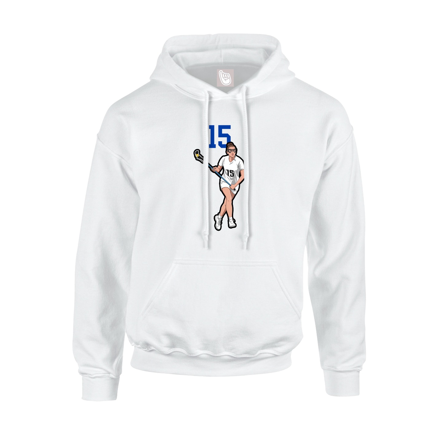 Hoodie — Number Top in White