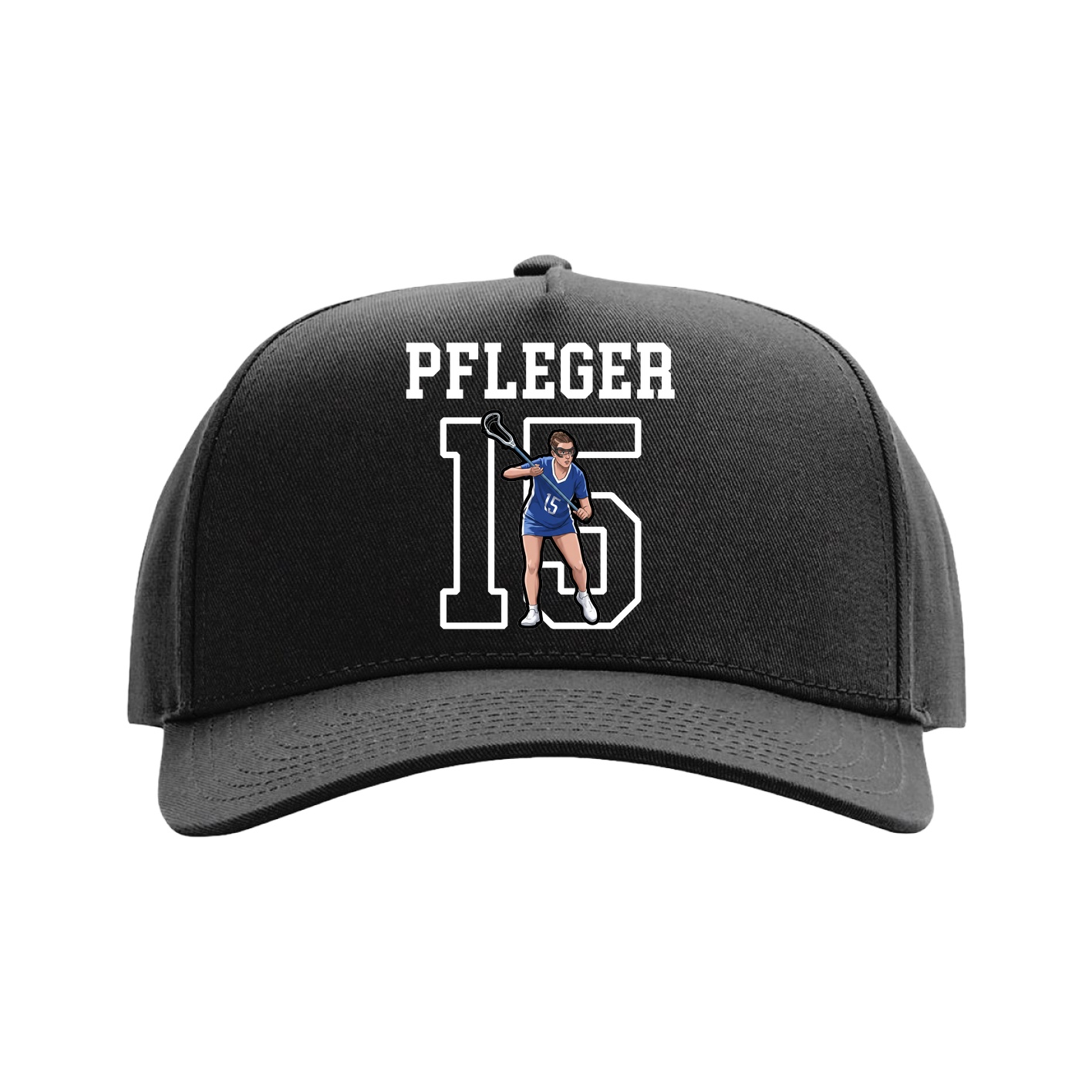 Full Fabric Five-Panel Champ Cap — Shirsey in Black