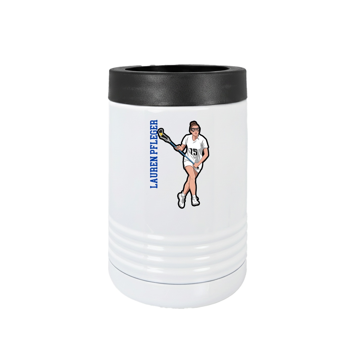 Beverage Holder — Name Vertical in White