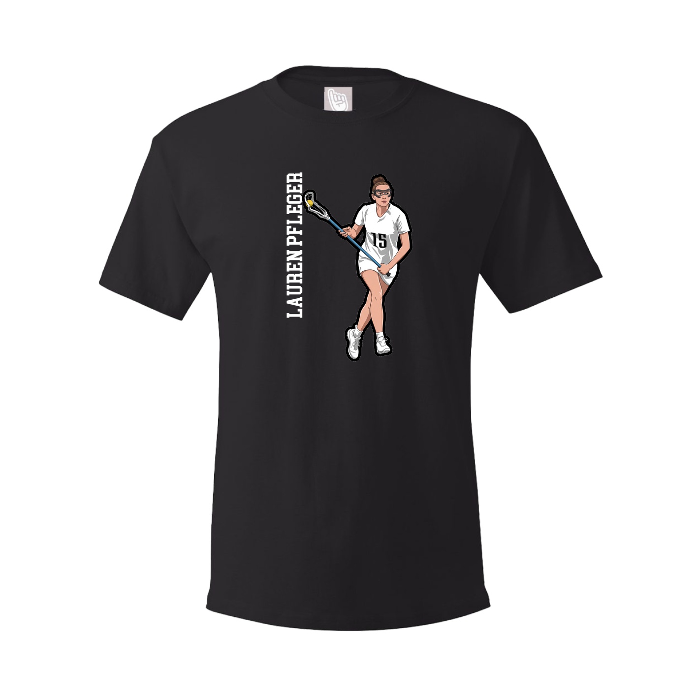 Youth Tee — Name Vertical in Black