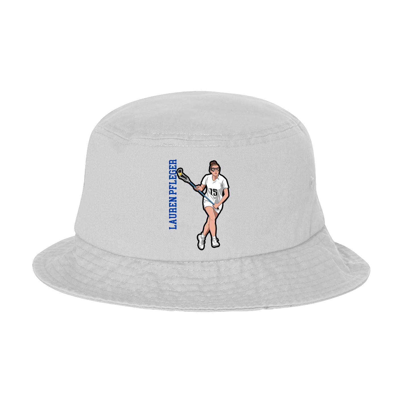 Bucket Cap — Name Vertical in White