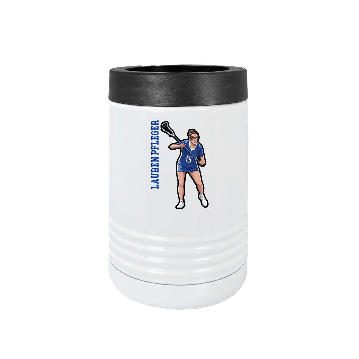 Beverage Holder — Name Vertical in White