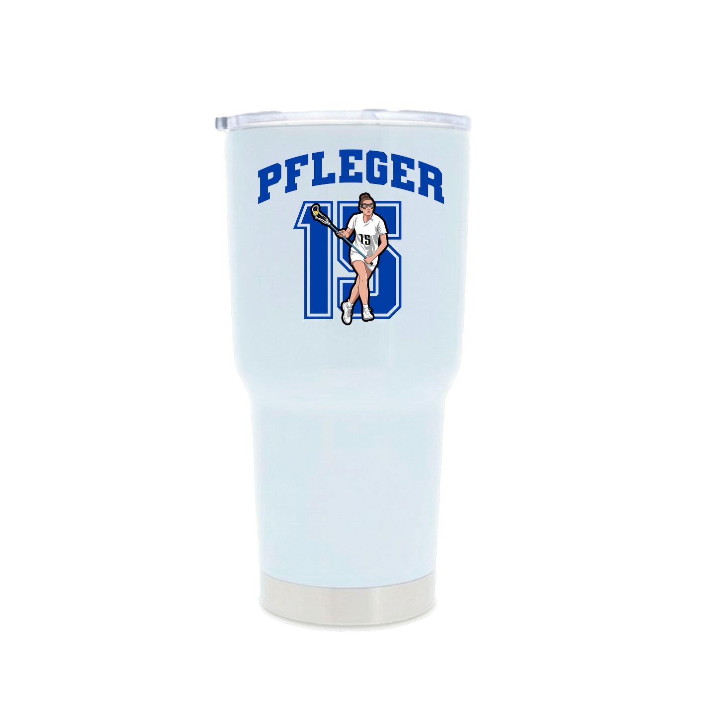 30oz Stainless Steel Tumbler — Number in White