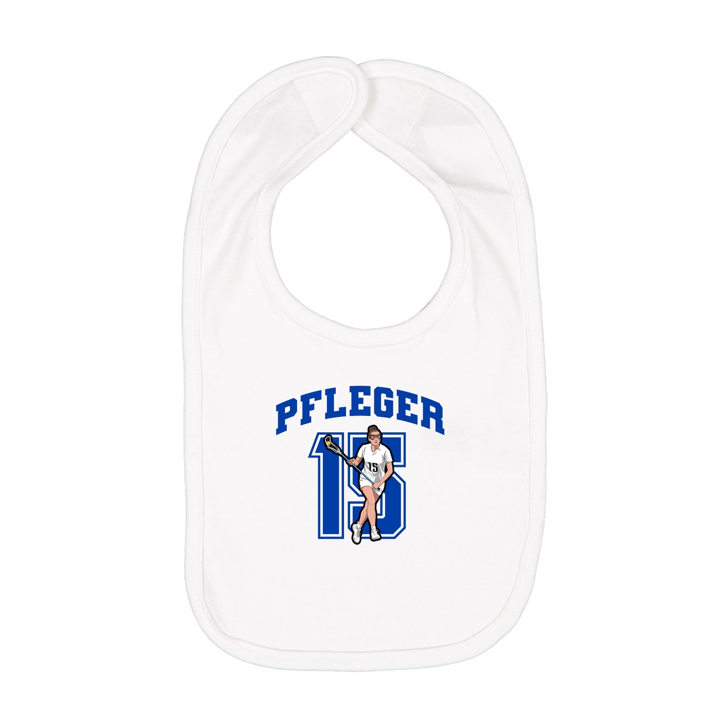 Infant Bib — Number in White