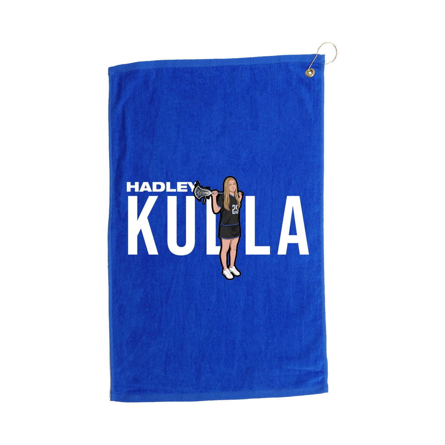 Golf Towel — Player Name in Royal