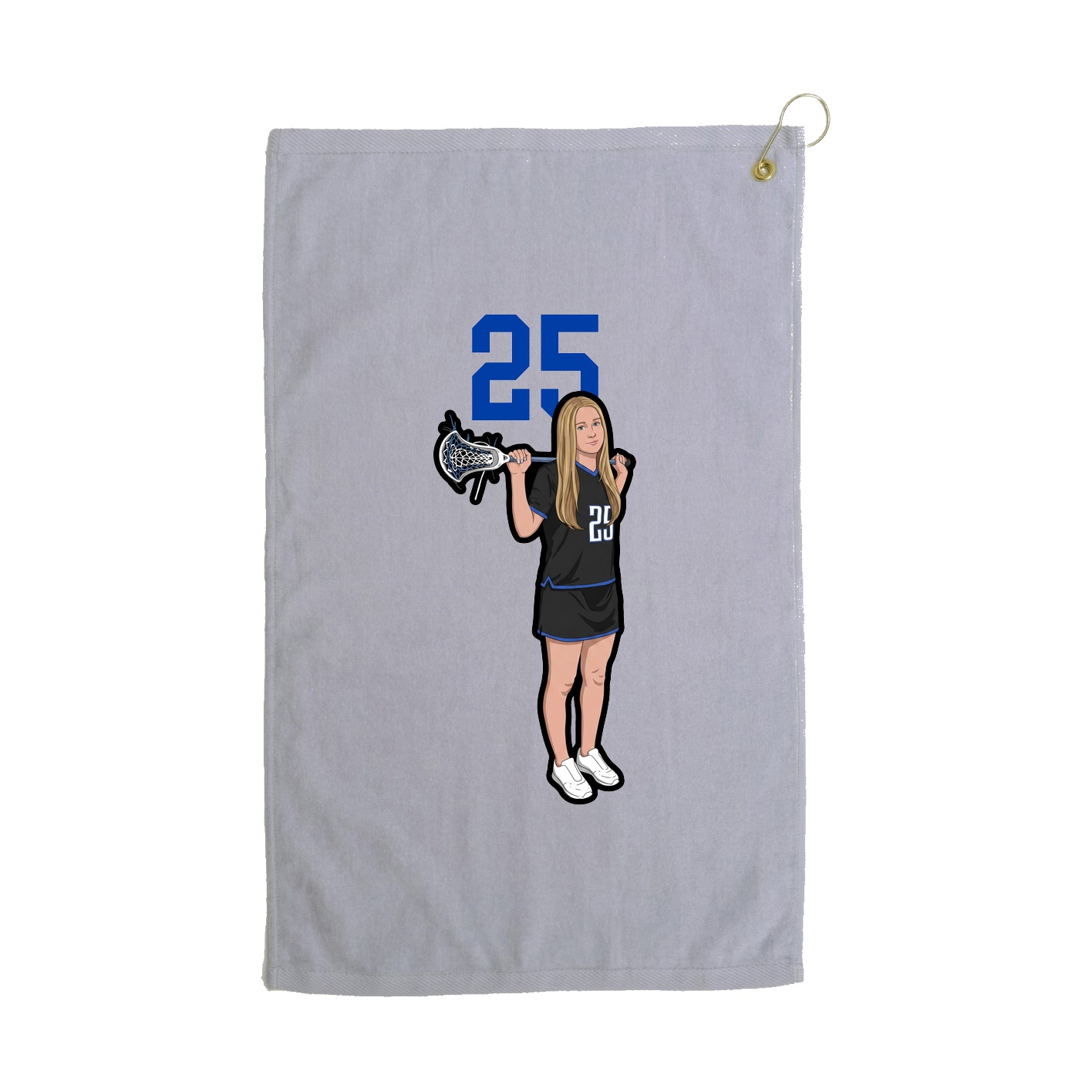 Golf Towel — Number Top in Grey