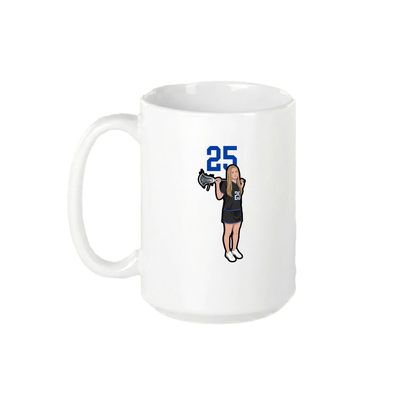 15oz Coffee Mug — Number Top in White