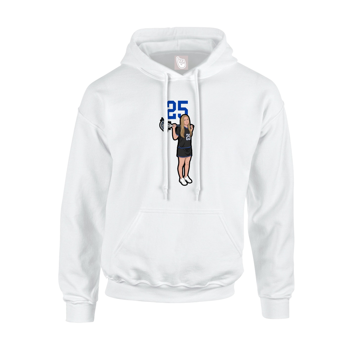 Hoodie — Number Top in White
