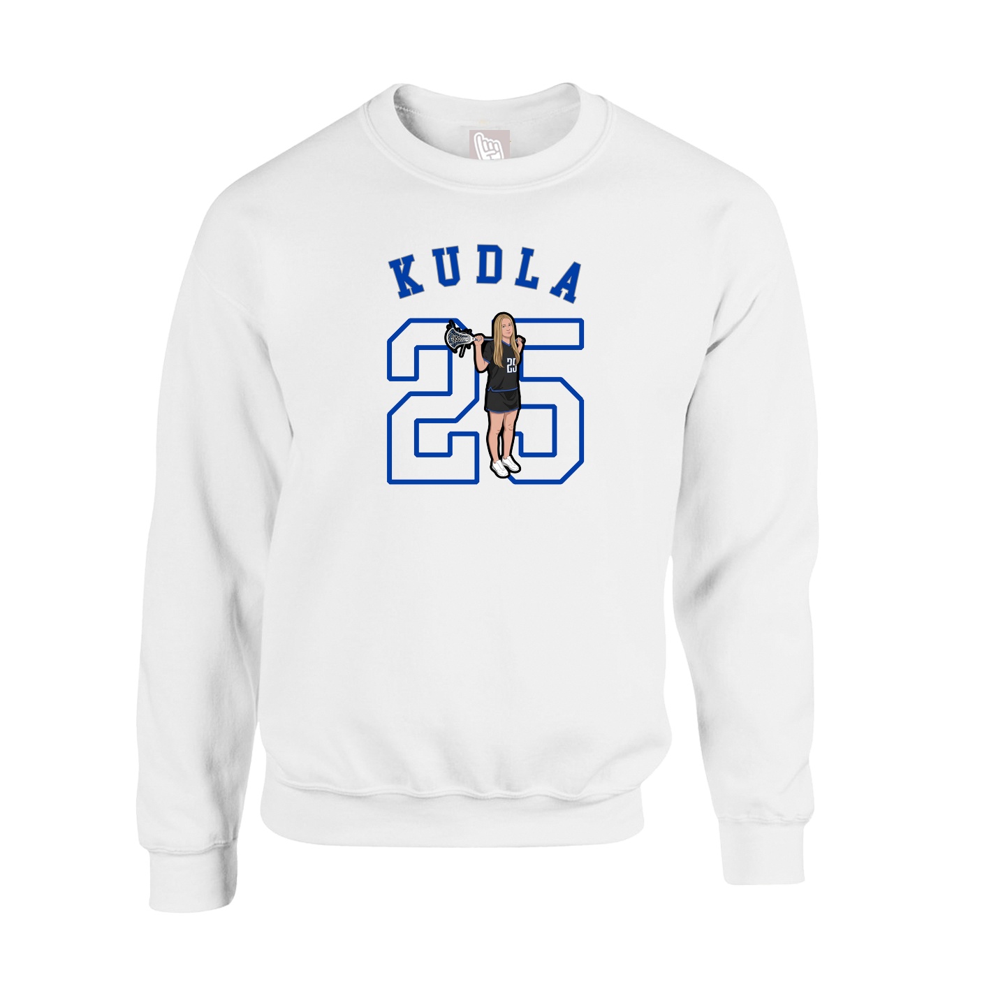 Fleece Crew — Shirsey Arch in White