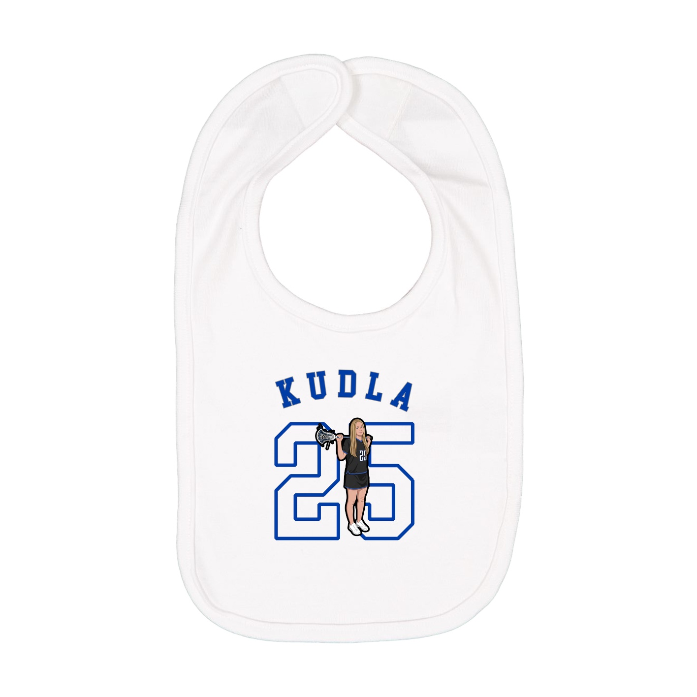 Infant Bib — Shirsey Arch in White