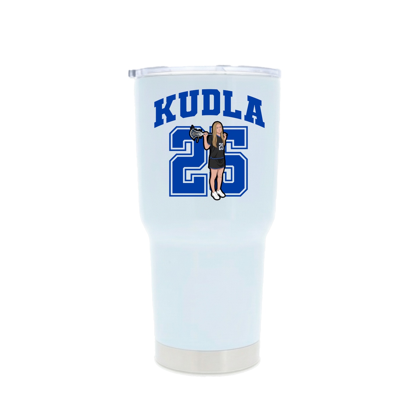 30oz Stainless Steel Tumbler — Number in White