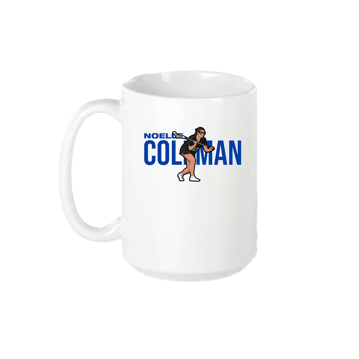 15oz Coffee Mug — Player Name in White