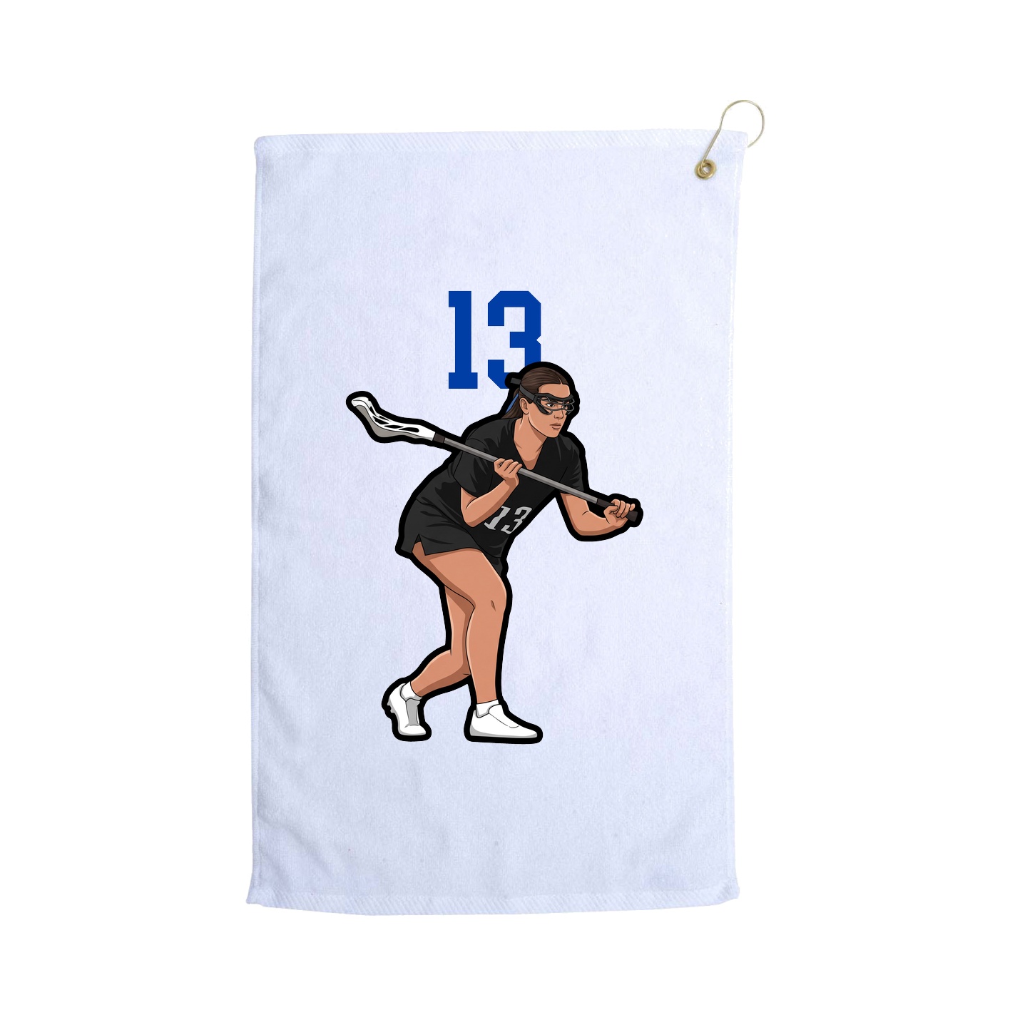 Golf Towel — Number Top in White