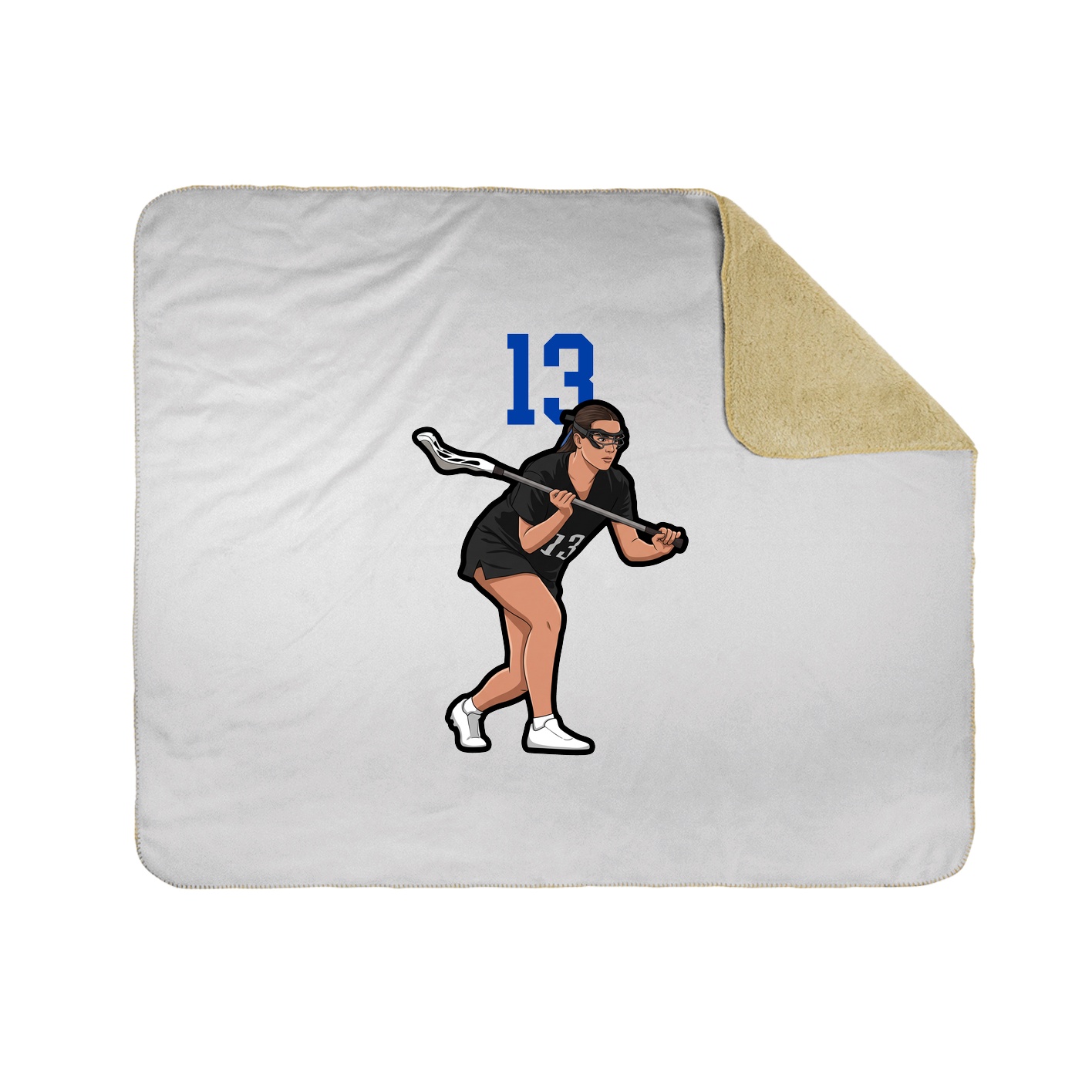 Throw Blanket — Number Top in White