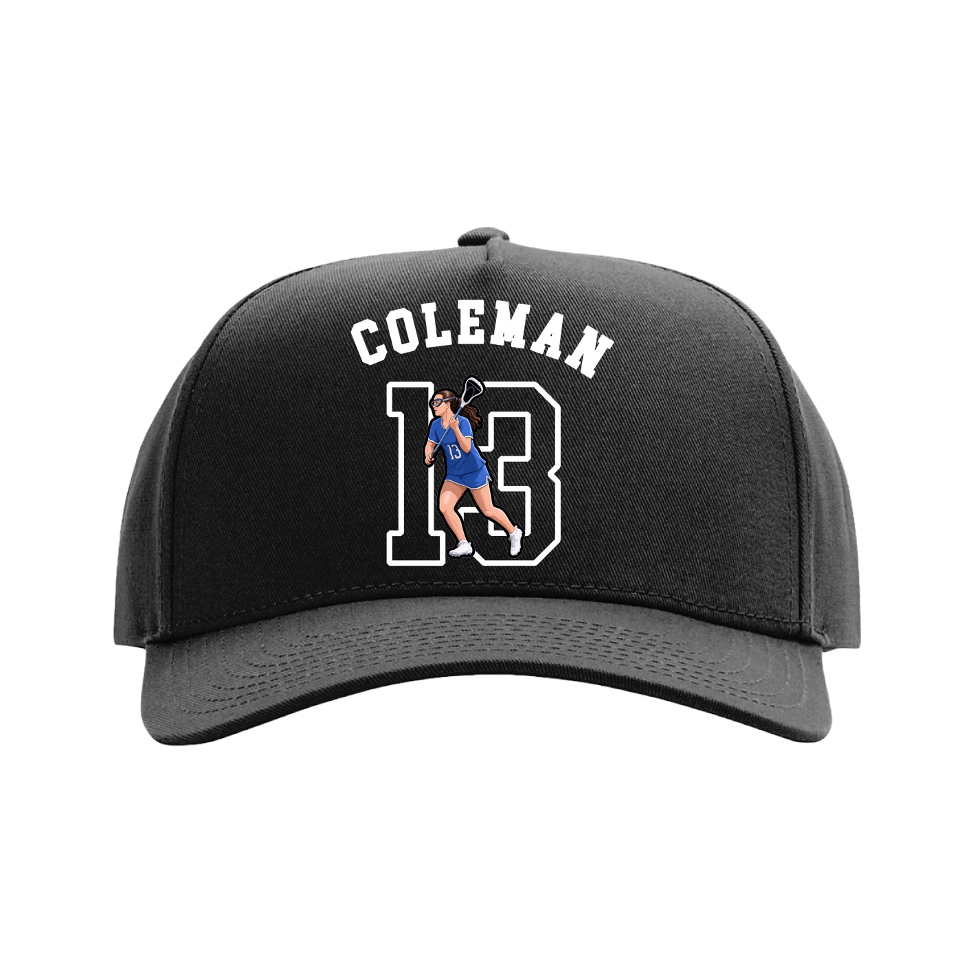 Full Fabric Five-Panel Champ Cap — Shirsey Arch in Black