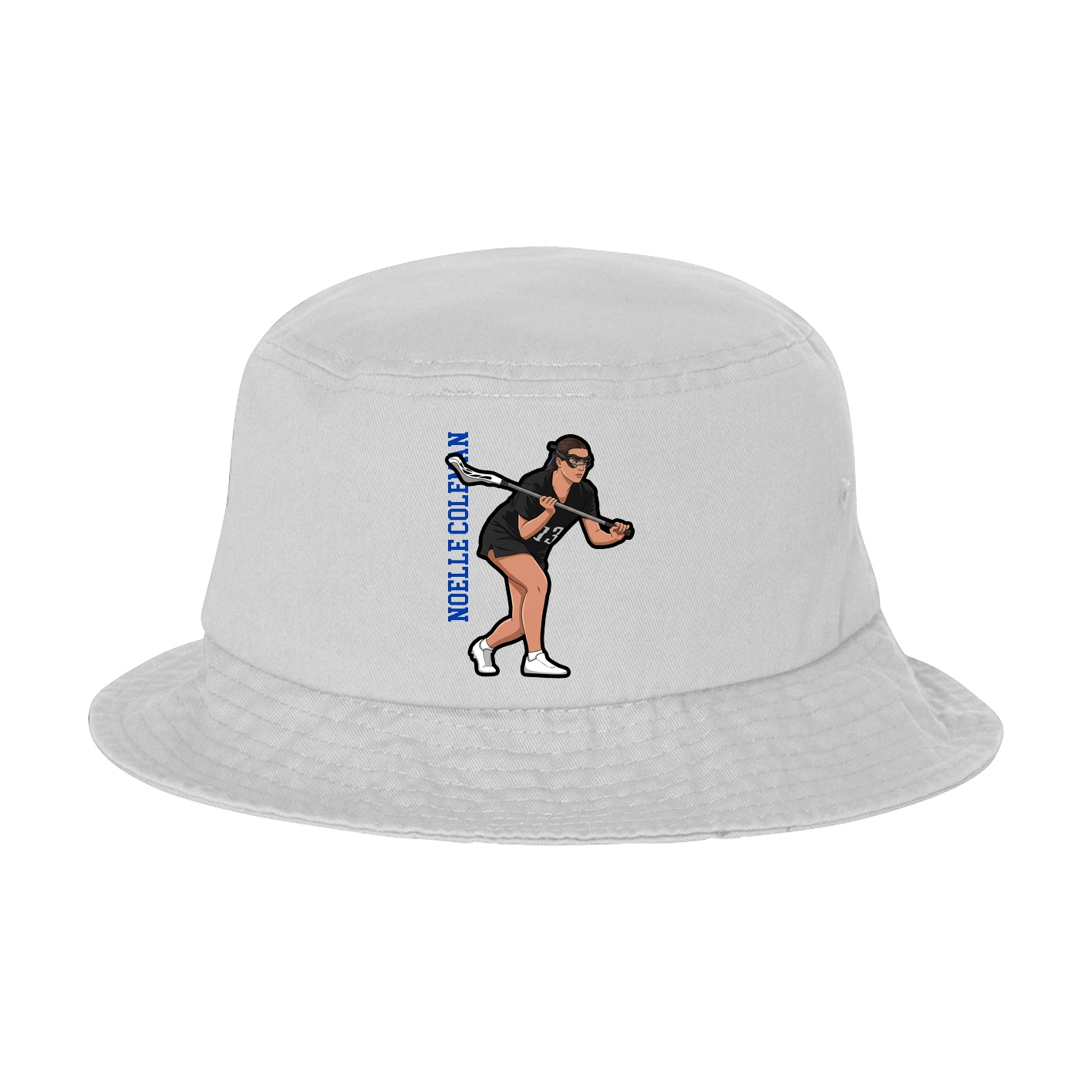 Bucket Cap — Name Vertical in White